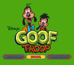 Goof Troop (Germany) Title Screen